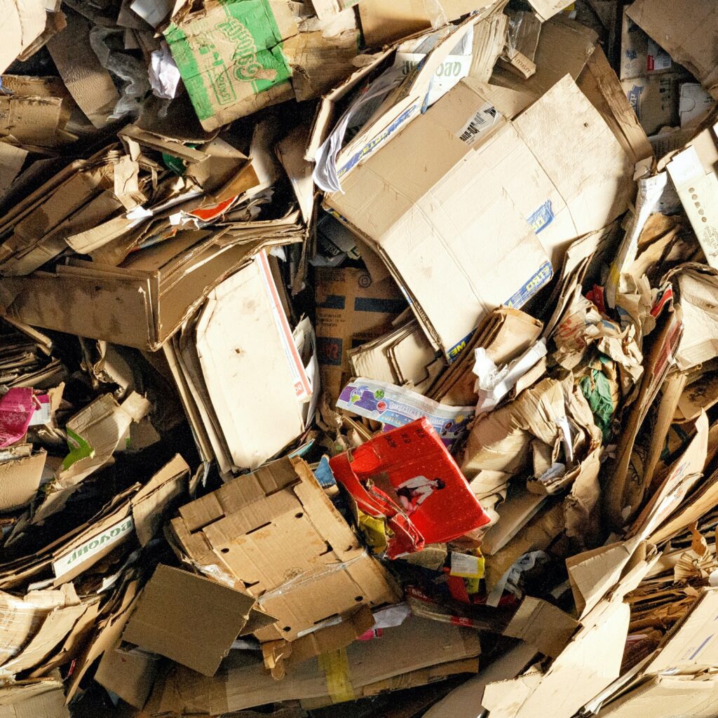 Cardboard recycling by Metro Green in Atlanta GA.